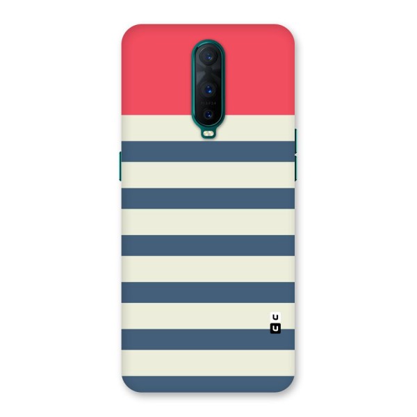 Solid Orange And Stripes Back Case for Oppo R17 Pro