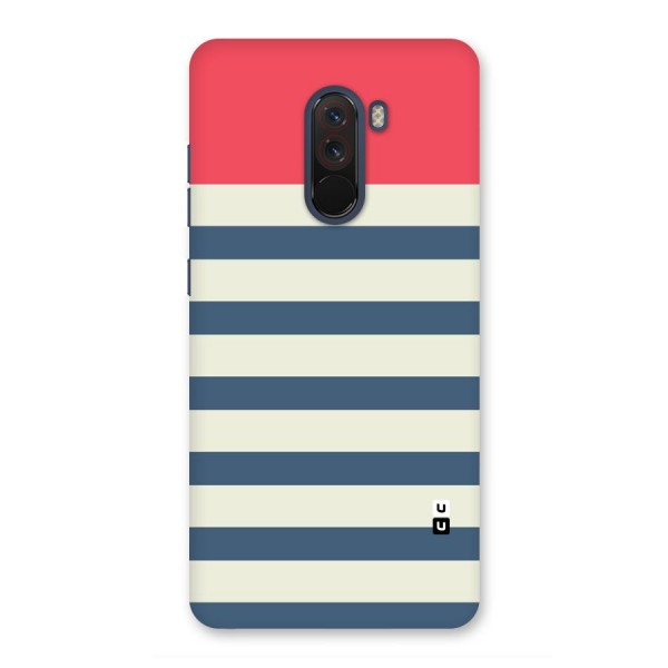 Solid Orange And Stripes Back Case for Poco F1