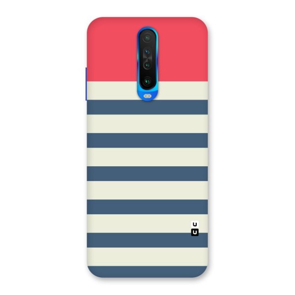 Solid Orange And Stripes Back Case for Poco X2