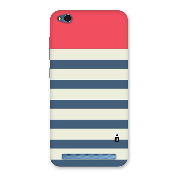 Solid Orange And Stripes Back Case for Redmi 5A