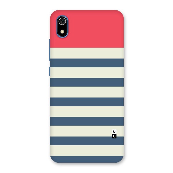 Solid Orange And Stripes Back Case for Redmi 7A