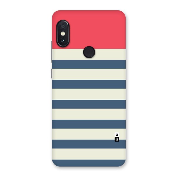 Solid Orange And Stripes Back Case for Redmi Note 5 Pro