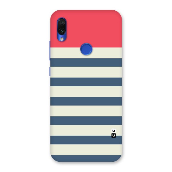 Solid Orange And Stripes Back Case for Redmi Note 7S