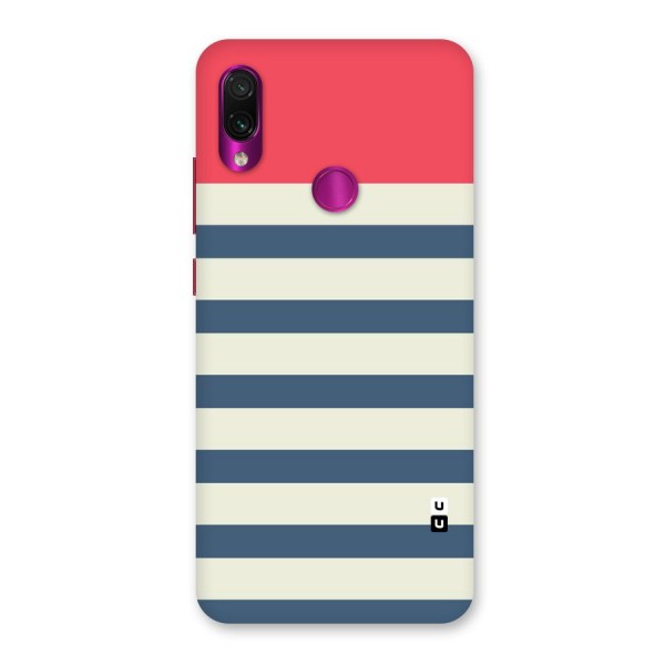 Solid Orange And Stripes Back Case for Redmi Note 7 Pro