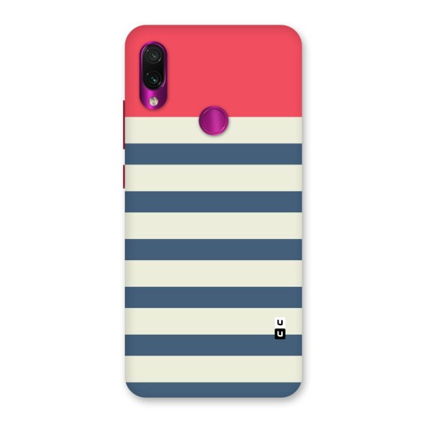 Solid Orange And Stripes Back Case for Redmi Note 7 Pro