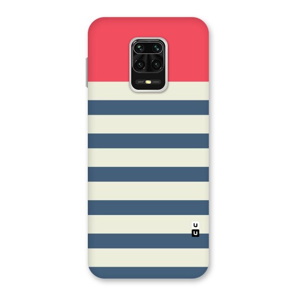 Solid Orange And Stripes Back Case for Redmi Note 9 Pro