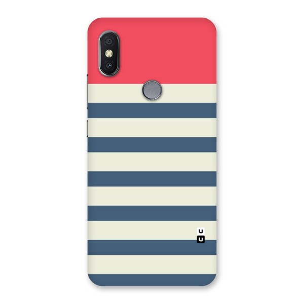 Solid Orange And Stripes Back Case for Redmi Y2