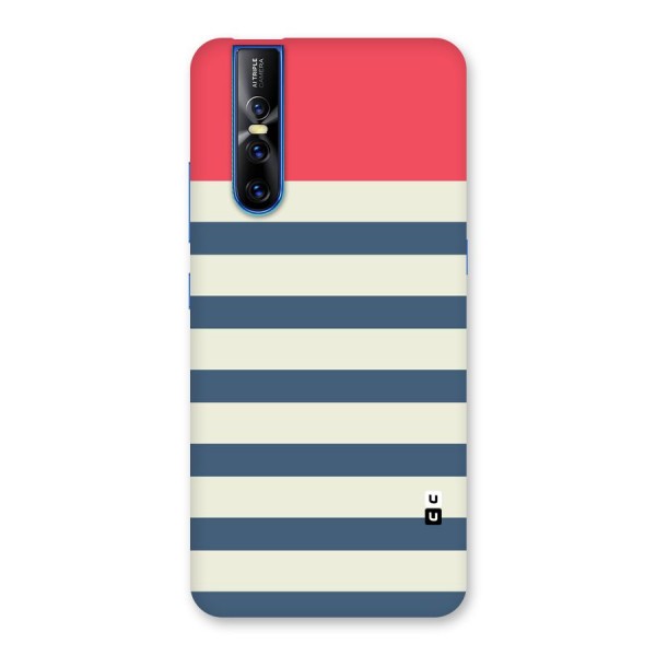 Solid Orange And Stripes Back Case for Vivo V15 Pro