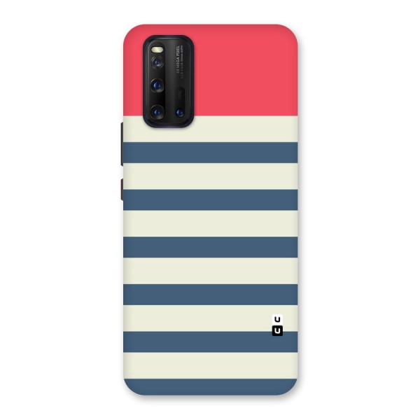 Solid Orange And Stripes Back Case for Vivo iQOO 3