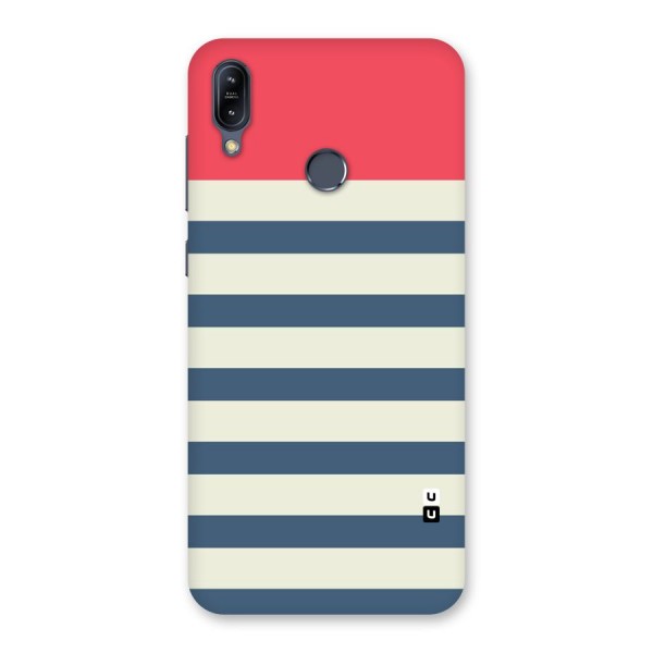 Solid Orange And Stripes Back Case for Zenfone Max M2