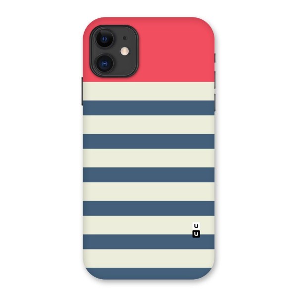 Solid Orange And Stripes Back Case for iPhone 11