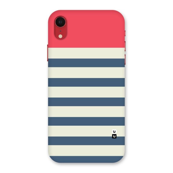Solid Orange And Stripes Back Case for iPhone XR