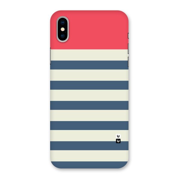 Solid Orange And Stripes Back Case for iPhone XS