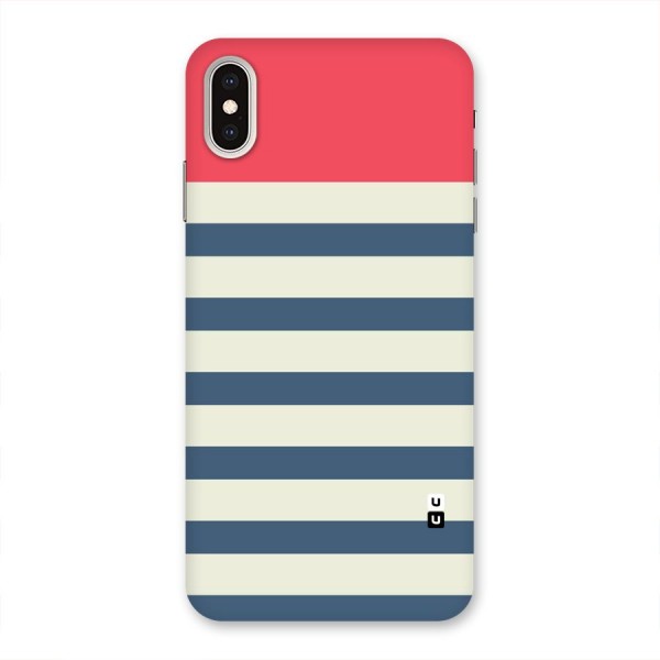 Solid Orange And Stripes Back Case for iPhone XS Max
