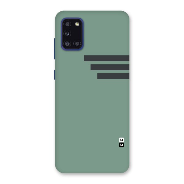 Solid Sports Stripe Back Case for Galaxy A31