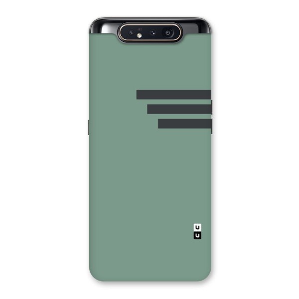 Solid Sports Stripe Back Case for Galaxy A80