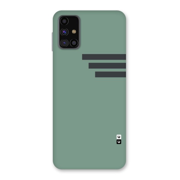 Solid Sports Stripe Back Case for Galaxy M31s