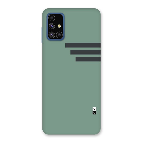 Solid Sports Stripe Back Case for Galaxy M51