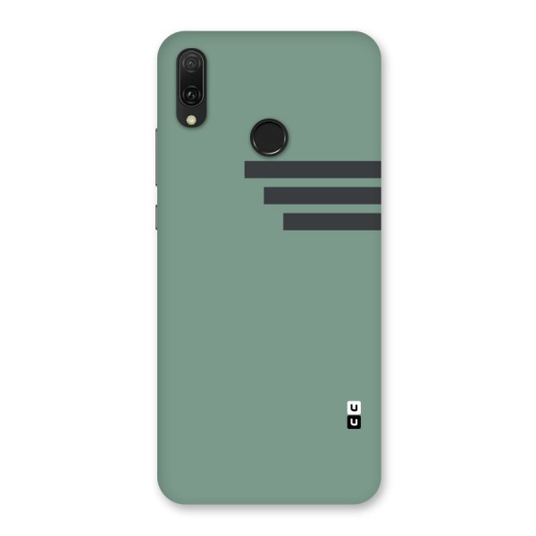 Solid Sports Stripe Back Case for Huawei Y9 (2019)