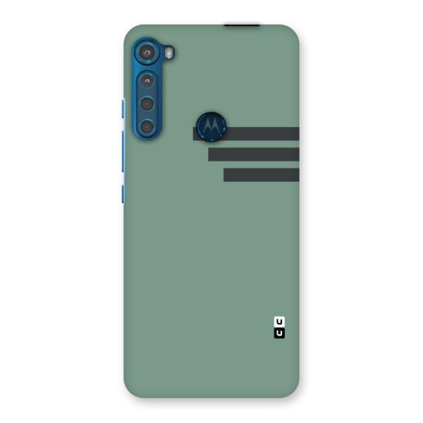 Solid Sports Stripe Back Case for Motorola One Fusion Plus