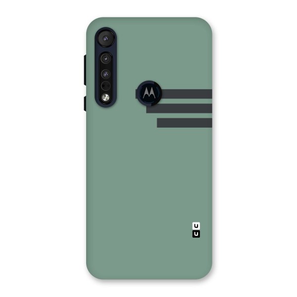 Solid Sports Stripe Back Case for Motorola One Macro