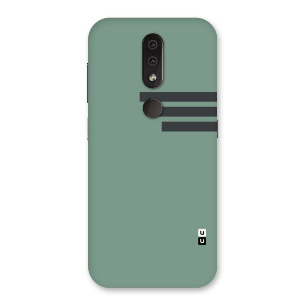 Solid Sports Stripe Back Case for Nokia 4.2