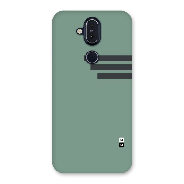 Solid Sports Stripe Back Case for Nokia 8.1