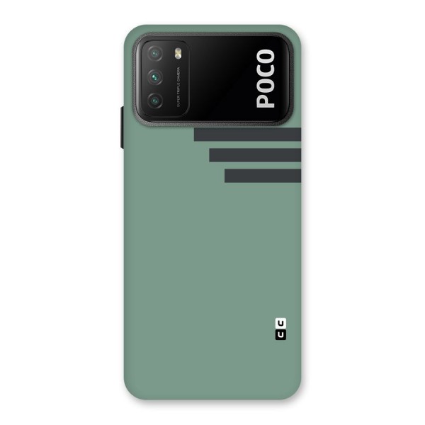 Solid Sports Stripe Back Case for Poco M3