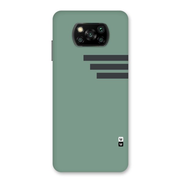 Solid Sports Stripe Back Case for Poco X3