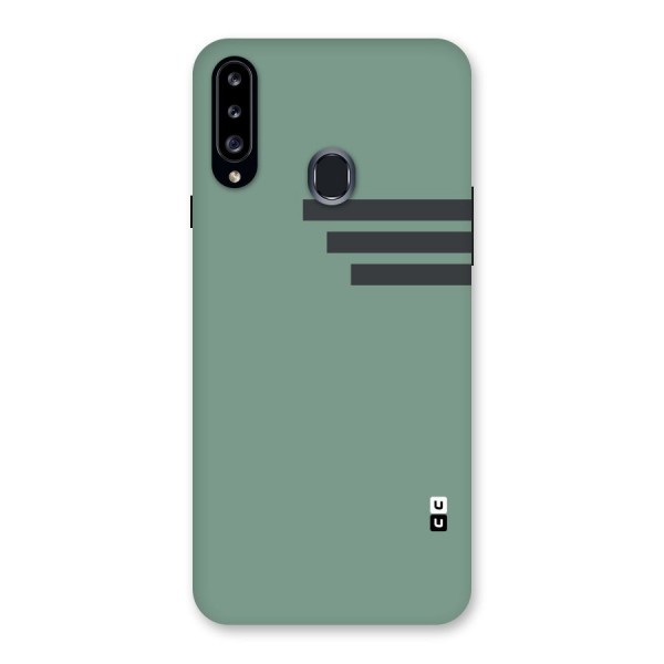 Solid Sports Stripe Back Case for Samsung Galaxy A20s