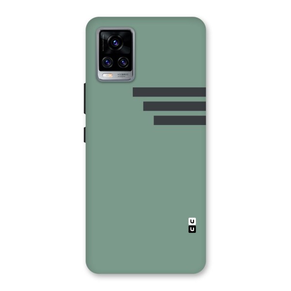 Solid Sports Stripe Back Case for Vivo V20 Pro