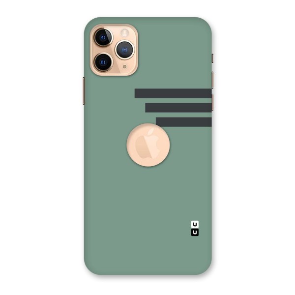 Solid Sports Stripe Back Case for iPhone 11 Pro Max Logo Cut