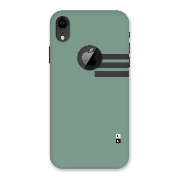Solid Sports Stripe Back Case for iPhone XR Logo Cut