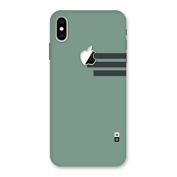 Solid Sports Stripe Back Case for iPhone XS Max Apple Cut
