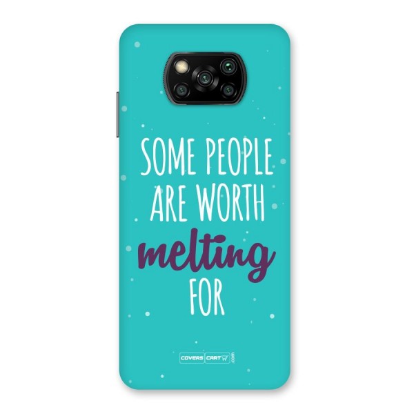 Some People Are Worth Melting For Back Case for Poco X3