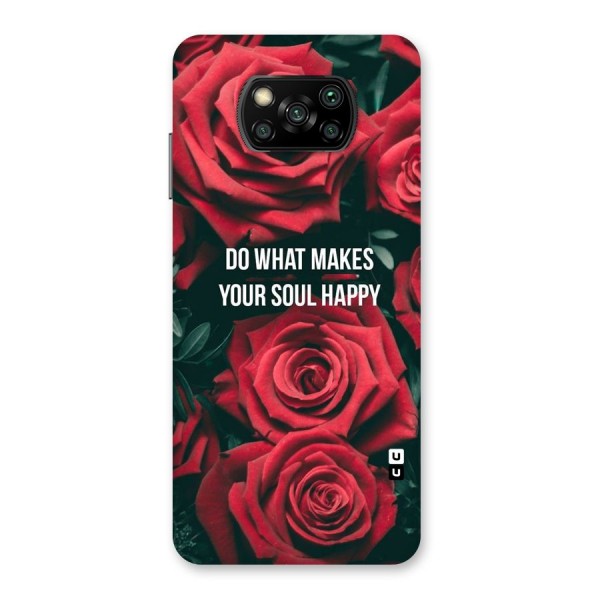Soul Happy Back Case for Poco X3