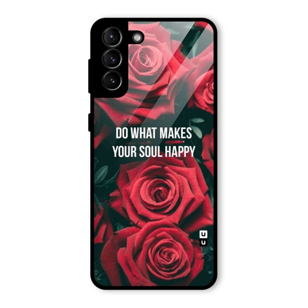 Soul Happy Glass Back Case for Galaxy S21 Plus