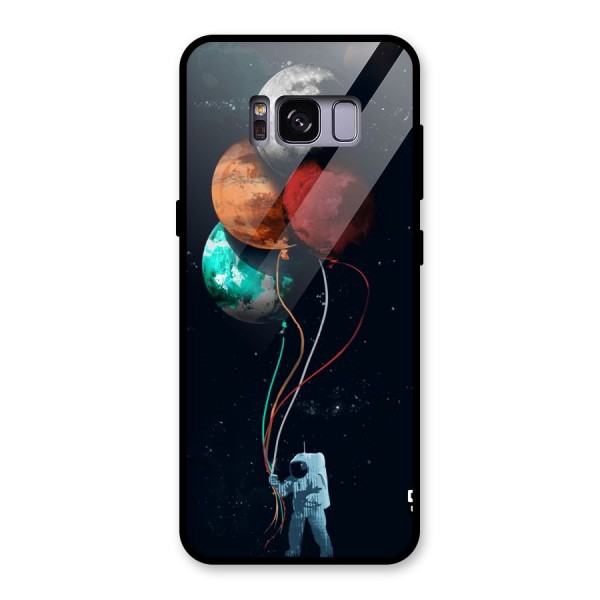 Space Balloons Glass Back Case for Galaxy S8