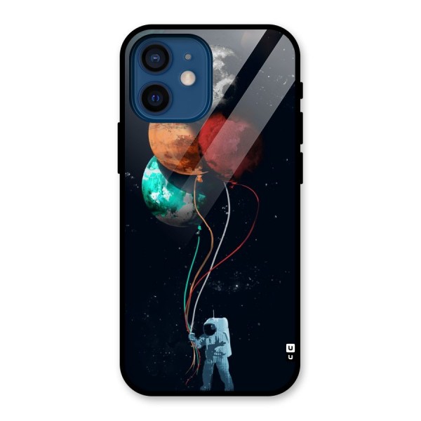 Space Balloons Glass Back Case for iPhone 12 Mini