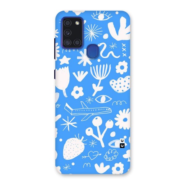 Space Blue Pattern Back Case for Galaxy A21s