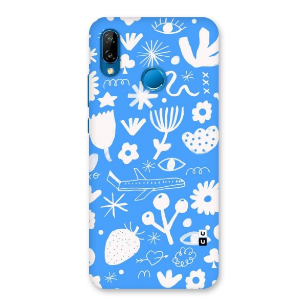 Space Blue Pattern Back Case for Huawei P20 Lite