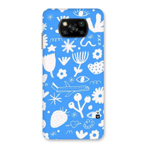 Space Blue Pattern Back Case for Poco X3