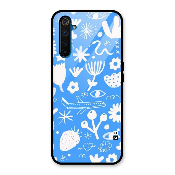 Space Blue Pattern Glass Back Case for Realme 6 Pro