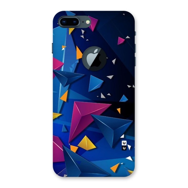 Space Colored Triangles Back Case for iPhone 7 Plus Logo Cut