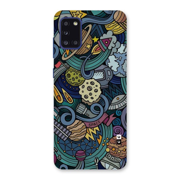 Space Pattern Blue Back Case for Galaxy A31