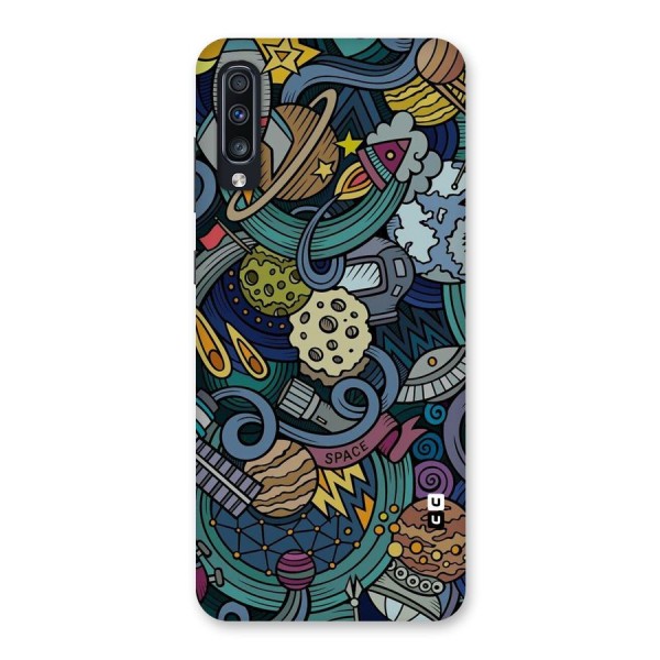 Space Pattern Blue Back Case for Galaxy A70s