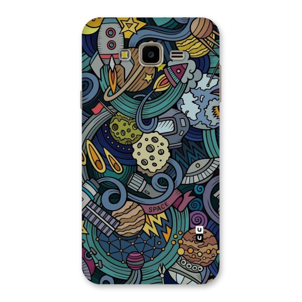 Space Pattern Blue Back Case for Galaxy J7 Nxt