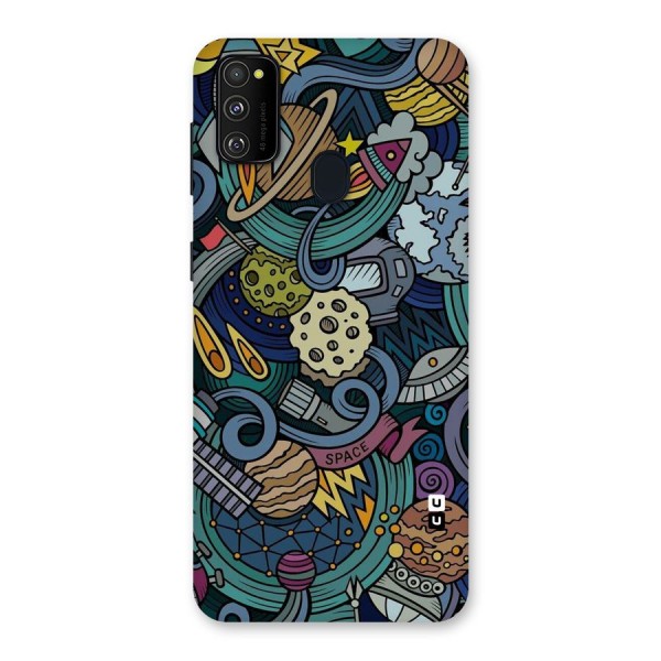 Space Pattern Blue Back Case for Galaxy M21