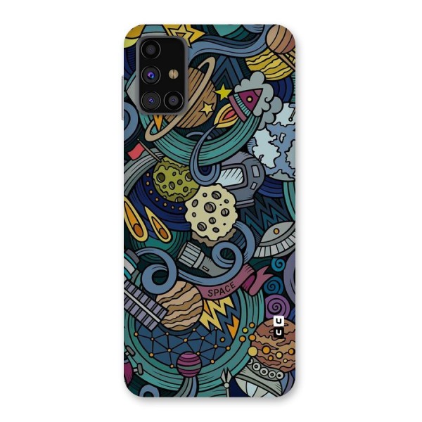 Space Pattern Blue Back Case for Galaxy M31s
