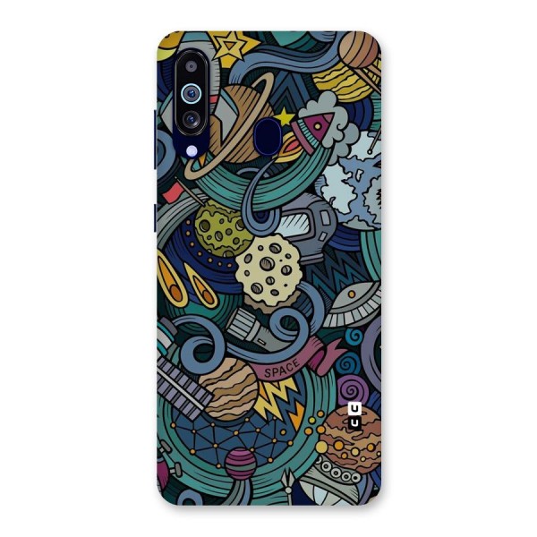 Space Pattern Blue Back Case for Galaxy M40